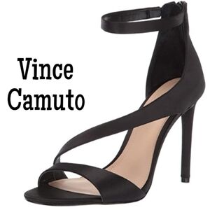 NEW! VINCE CAMUTO IMAGINE Black Rieta Satin Sandals 10.